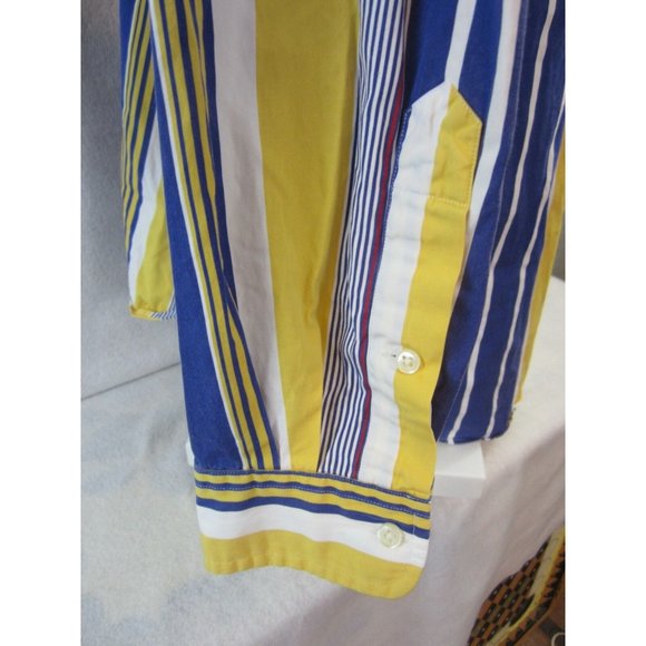 RALPH LAUREN Classic Fit slim Men Shirt 15 1/2 M vintage 1990s stripe cotton - Picture 5 of 8